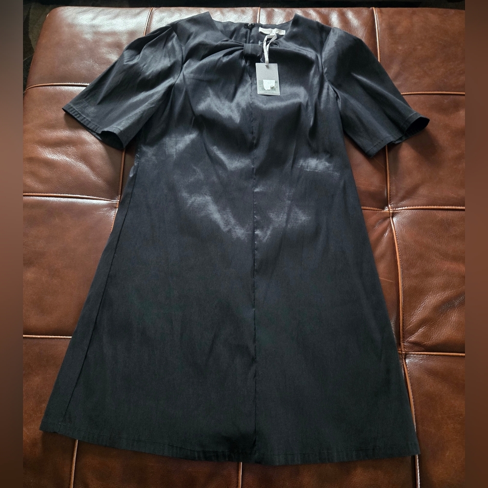Preston & York Black Sue Stretch Taffeta Dress Size 12 NWT - Picture 7 of 16